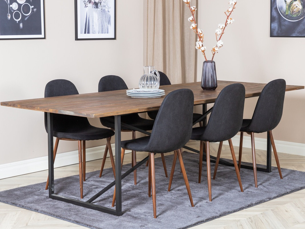 Conjunto para refeições Dallas 4076 (Preto + Noz)