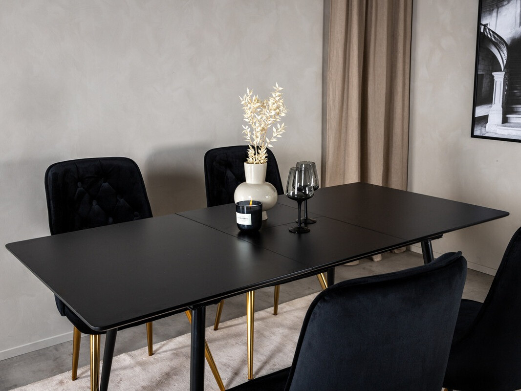 Conjunto para refeições Dallas 1522 (Preto + Dourado)