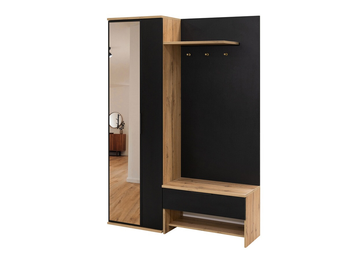 Conjunto para corredor Honolulu 160 (Preto + Carvalho wotan)