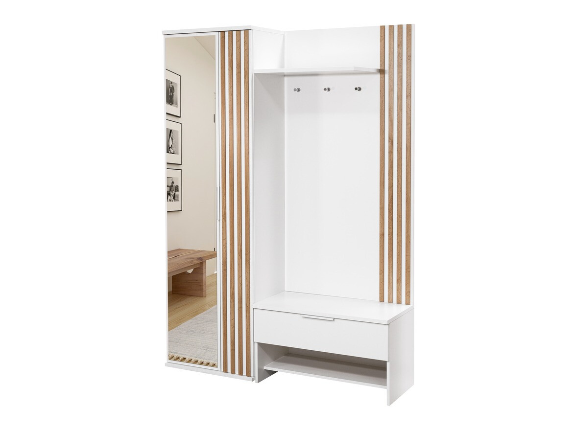 Conjunto para corredor Honolulu 161 (Branco + Carvalho wotan)