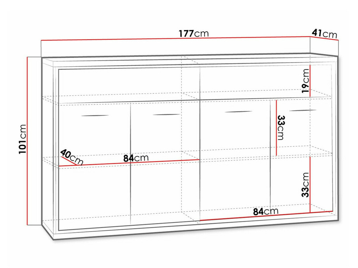 Cómoda Etrmoni 105 (Madeira clara + Carvalho)