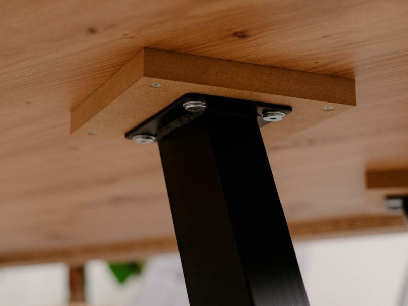 Mesa Findlay 180 (Preto + Cimento)