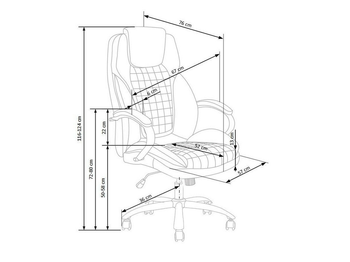 Cadeira de escritório Houston 1387 (Cinzento)