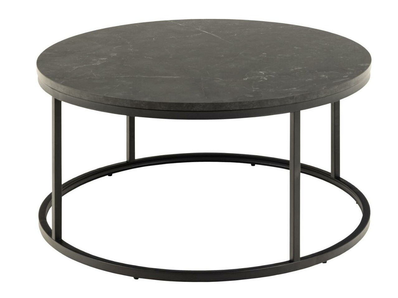 Mesa de centro Norsica 692 (Preto + Mármore preto)