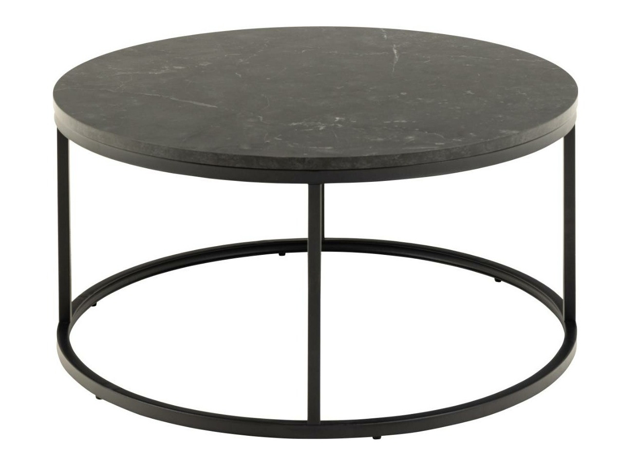 Mesa de centro Norsica 692 (Preto + Mármore preto)
