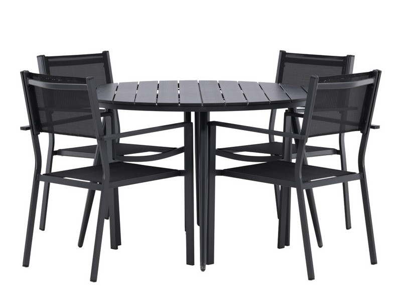 Conjunto de mesa e cadeiras Dallas 4088 (Preto)