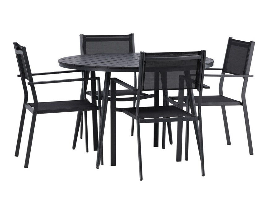 Conjunto de mesa e cadeiras Dallas 4088 (Preto)