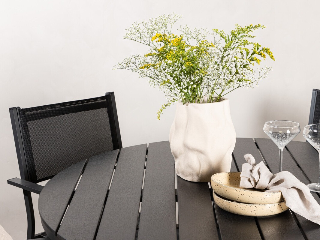 Conjunto de mesa e cadeiras Dallas 4088 (Preto)