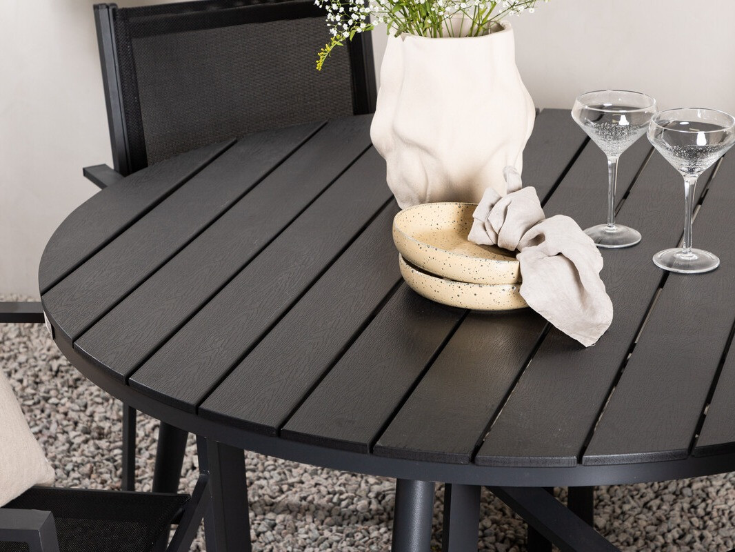 Conjunto de mesa e cadeiras Dallas 4088 (Preto)