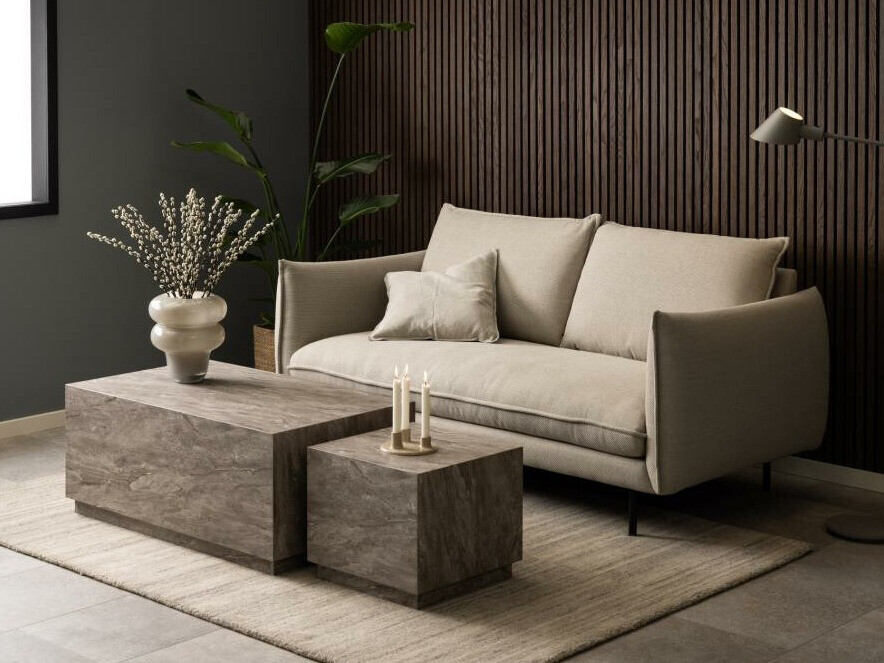 Conjunto de mesas de centro Norsica 894 (Cinzento mármore)