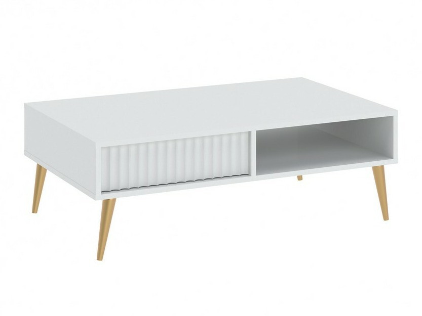Mesa de centro Cirferi 103 (Branco + Dourado)