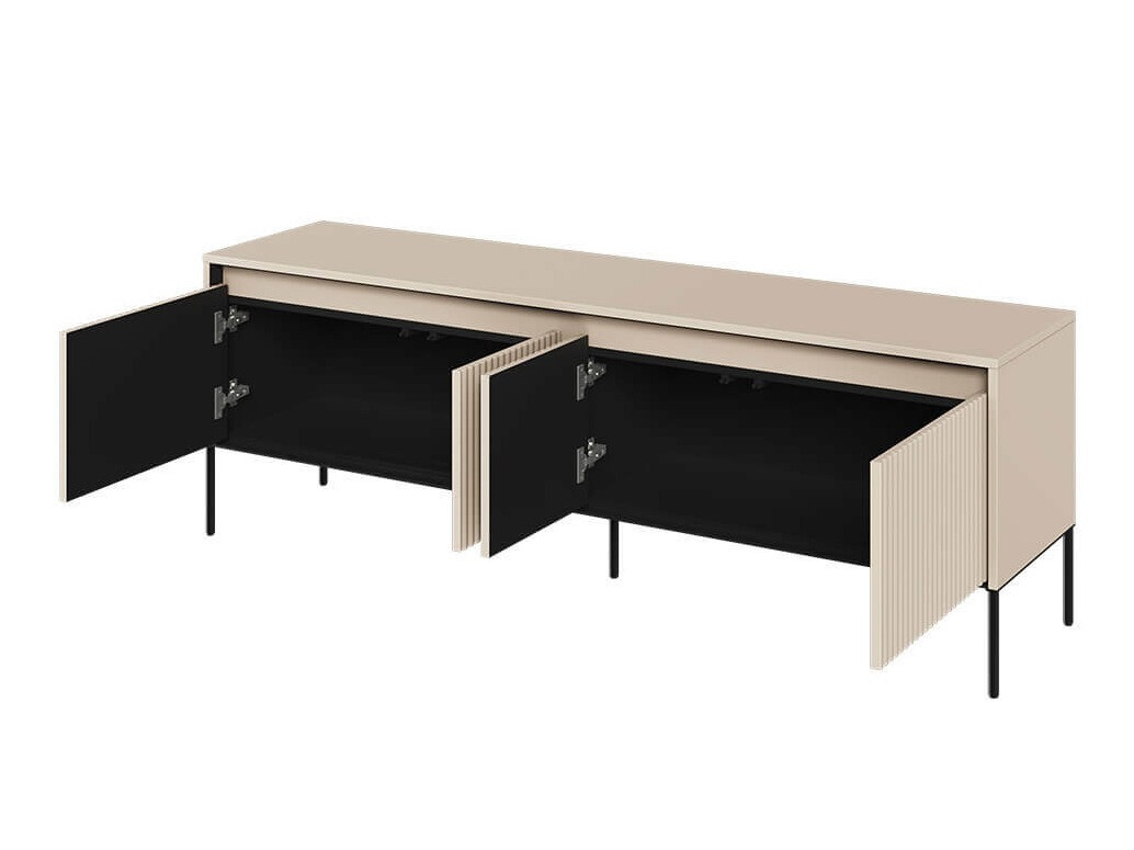Móvel de TV Fernolu 104 (Bege + Preto)