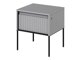 Mesa de cabeceira Fernolu 111 (Cinzento + Preto)