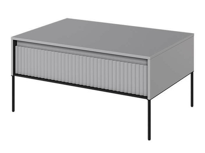 Mesa de centro Fernolu 110 (Cinzento + Preto)