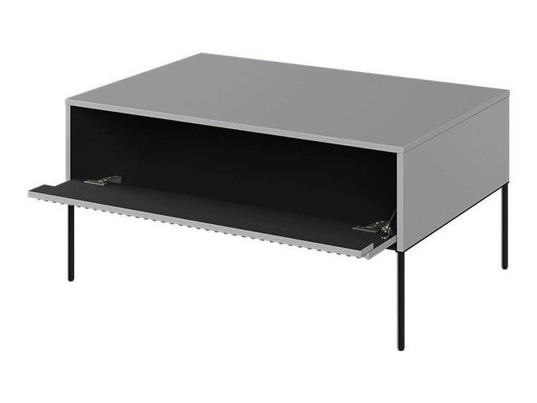 Mesa de centro Fernolu 110 (Cinzento + Preto)