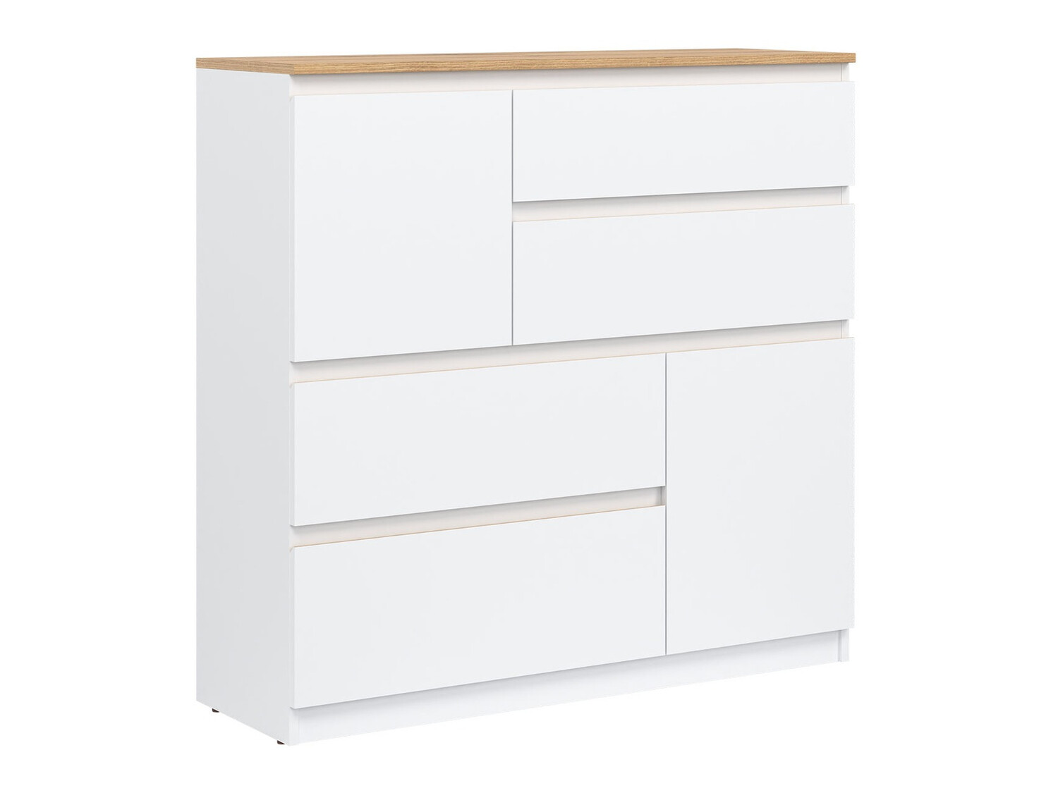 Cómoda Catelbi 105 (Branco + Carvalho)