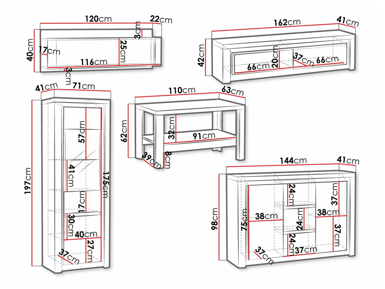 Conjunto para sala de estar Etrmona 117