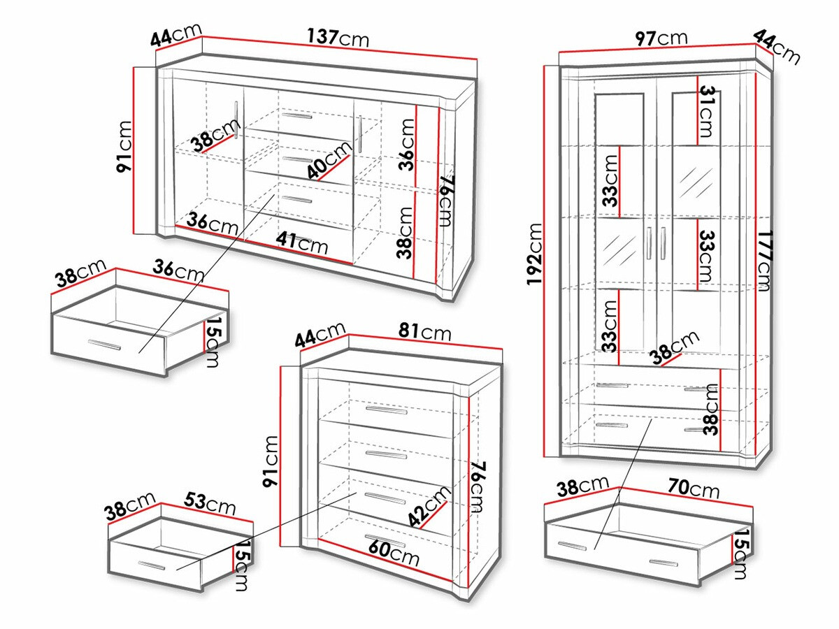 Conjunto para sala de estar Lorelie 123 (Brigadeiro carvalho)