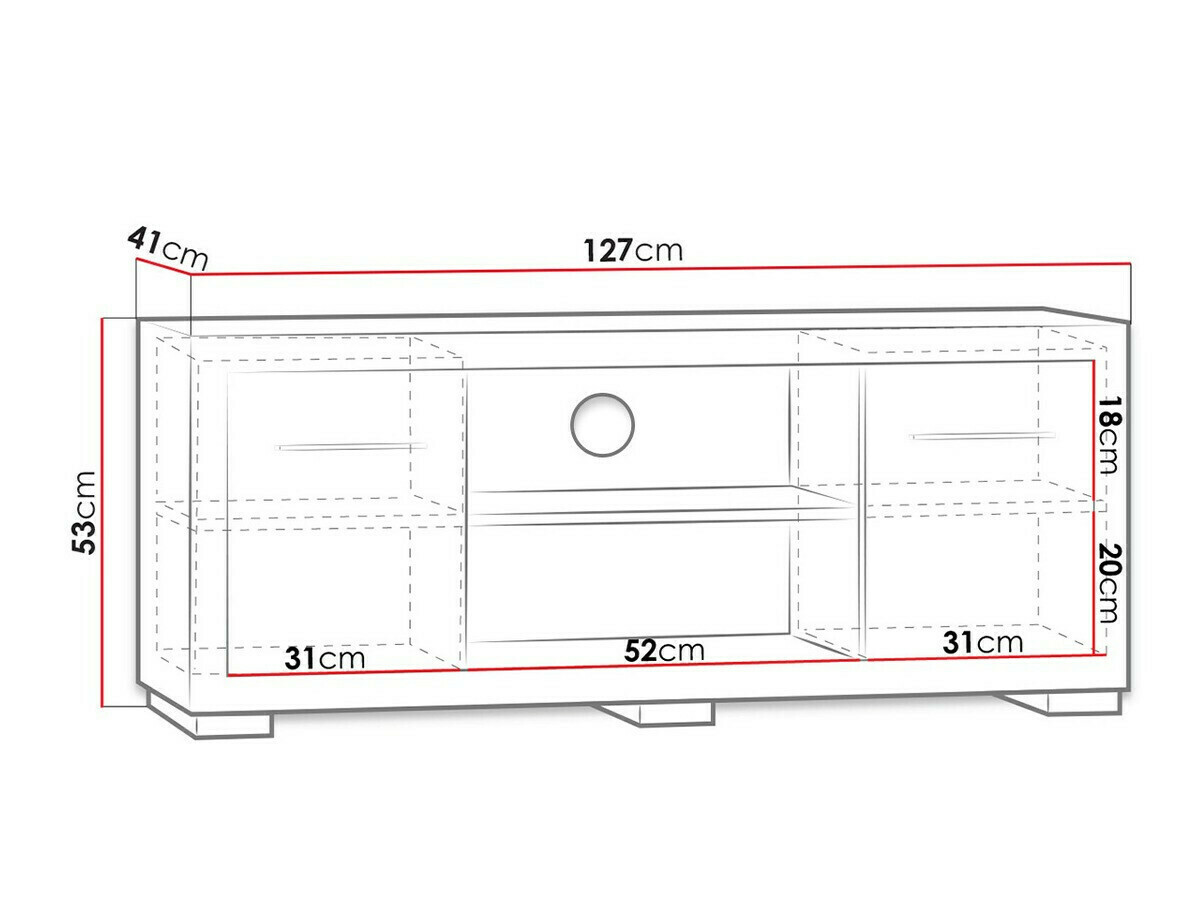 Móvel de TV Fiomeri 117 (Carvalho escuro santana)