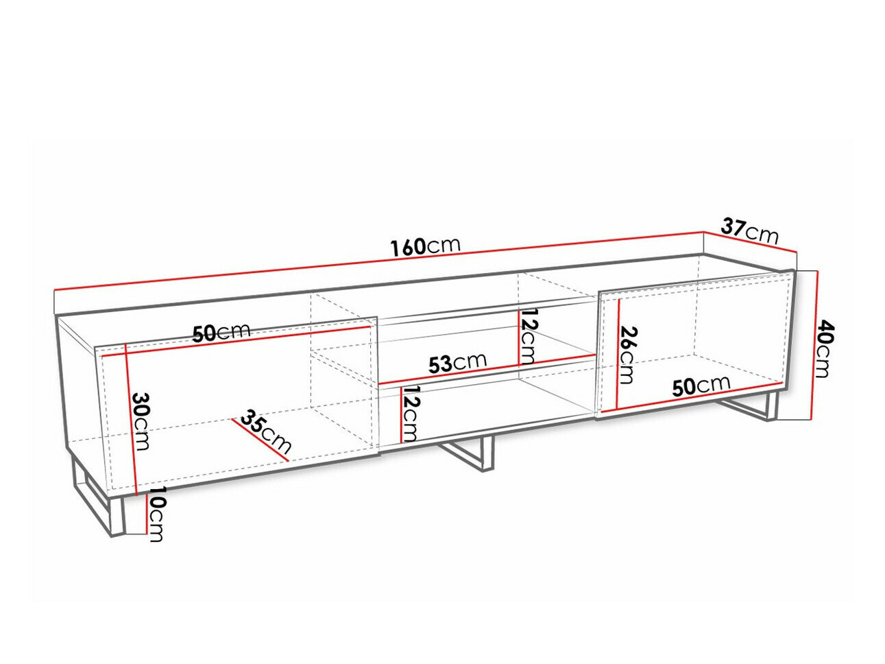 Móvel de TV Stanton 143 (Branco)