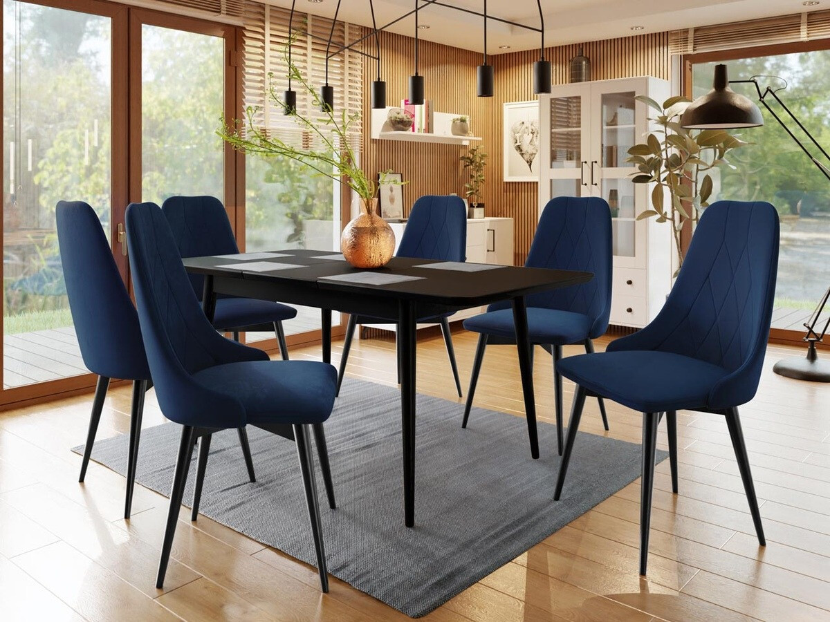 Cadeira Racine 112 (Preto + Magic Velvet 2216)
