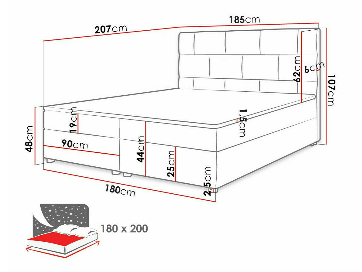 Cama continental Memphis 103 (Itaka 51)