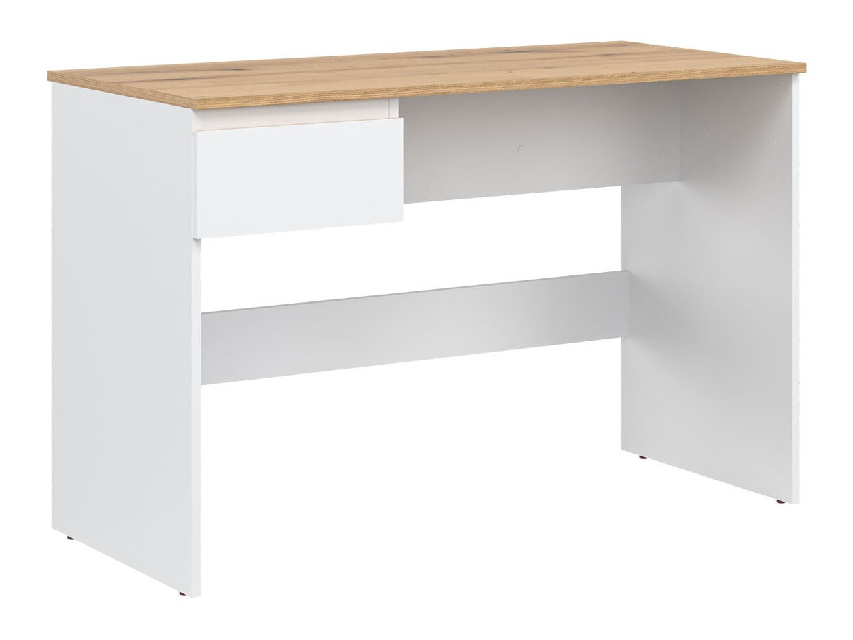 Mesa de escritório Catelbi 112 (Branco + Carvalho)