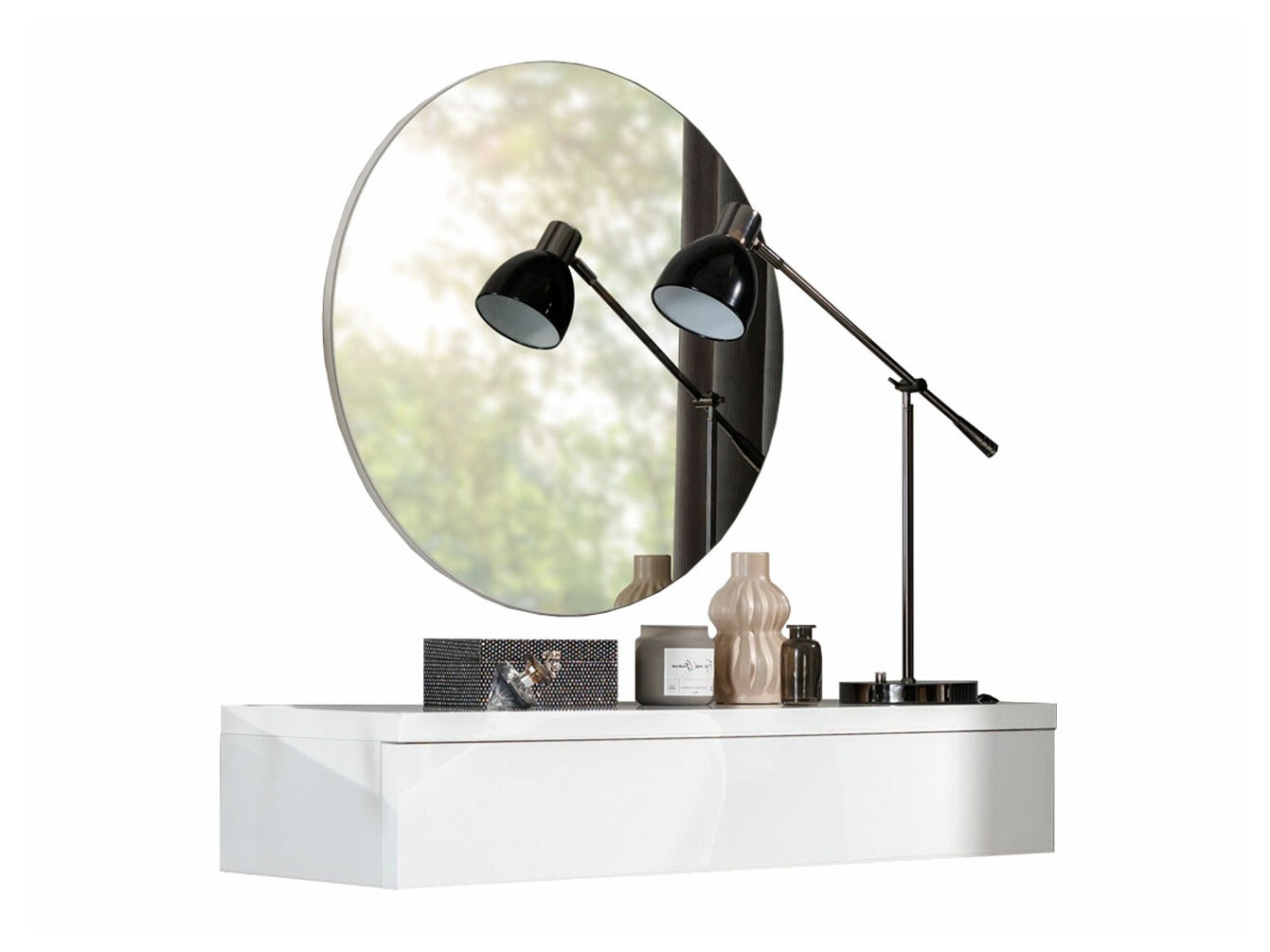 Toucador Delpher I (Branco + Branco brilhante)