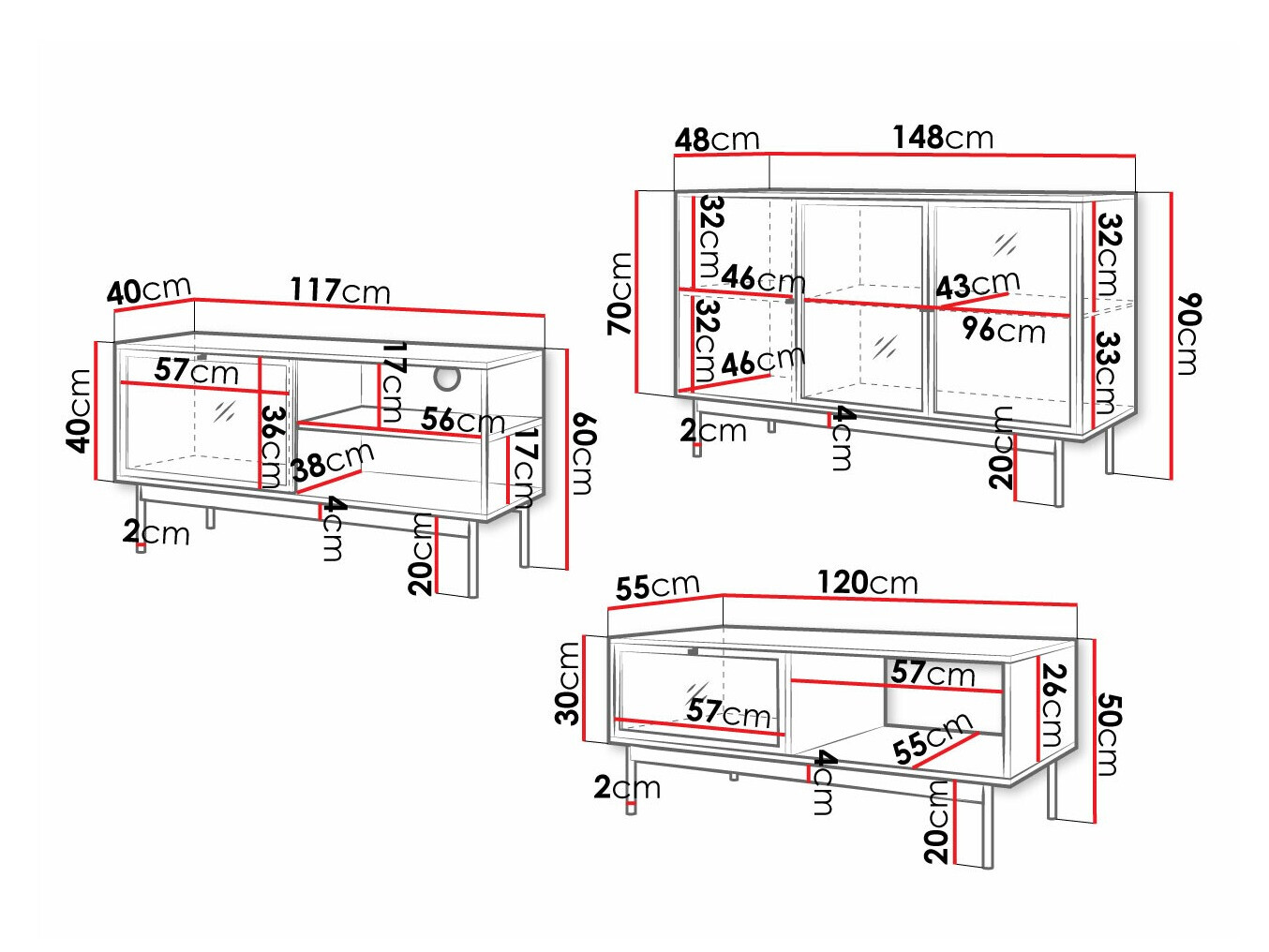 Conjunto para sala de estar Comfivo 423