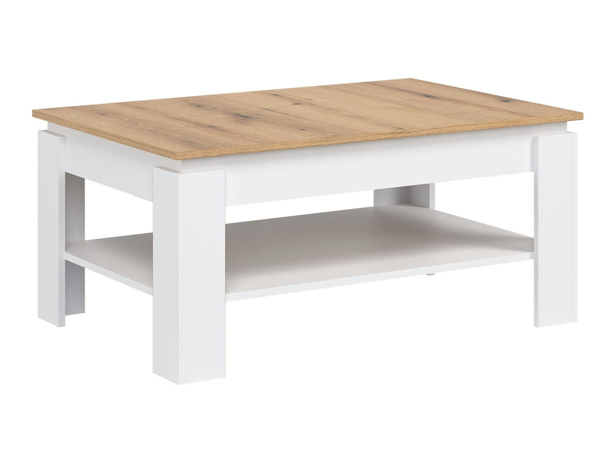 Mesa de centro Catelbi 115 (Branco + Carvalho)