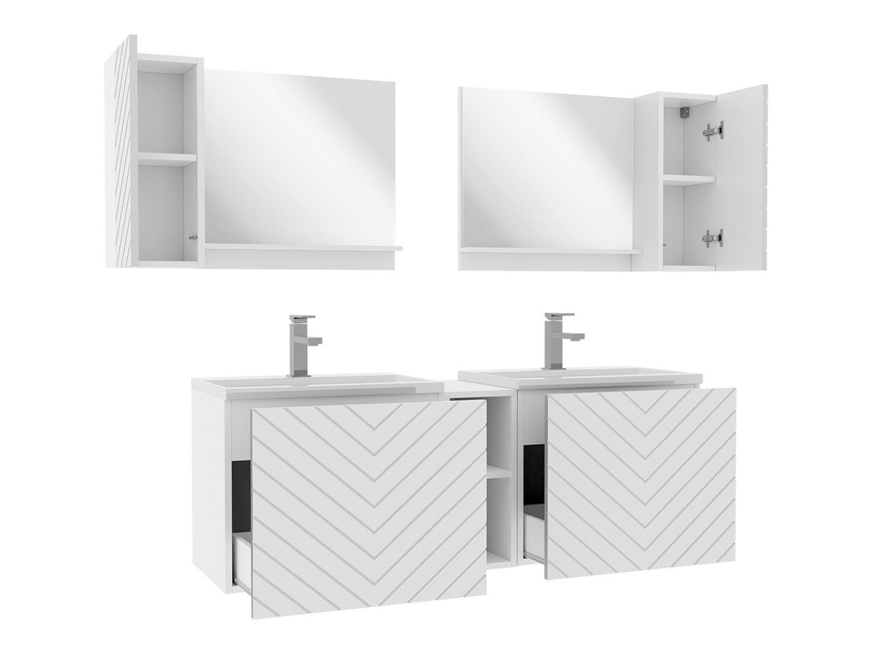 Conjunto para casa de banho Comfivo Livciro 109 (Branco)