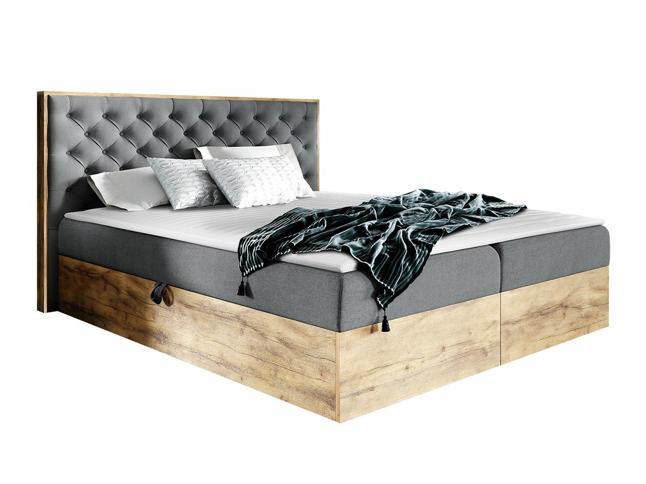 Cama continental Navis I (Carvalho wotan + Faro 4)