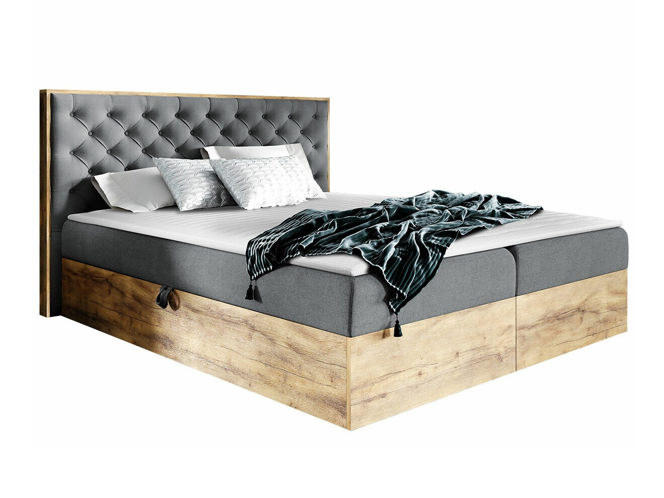 Cama continental Navis I (Carvalho wotan + Faro 4)