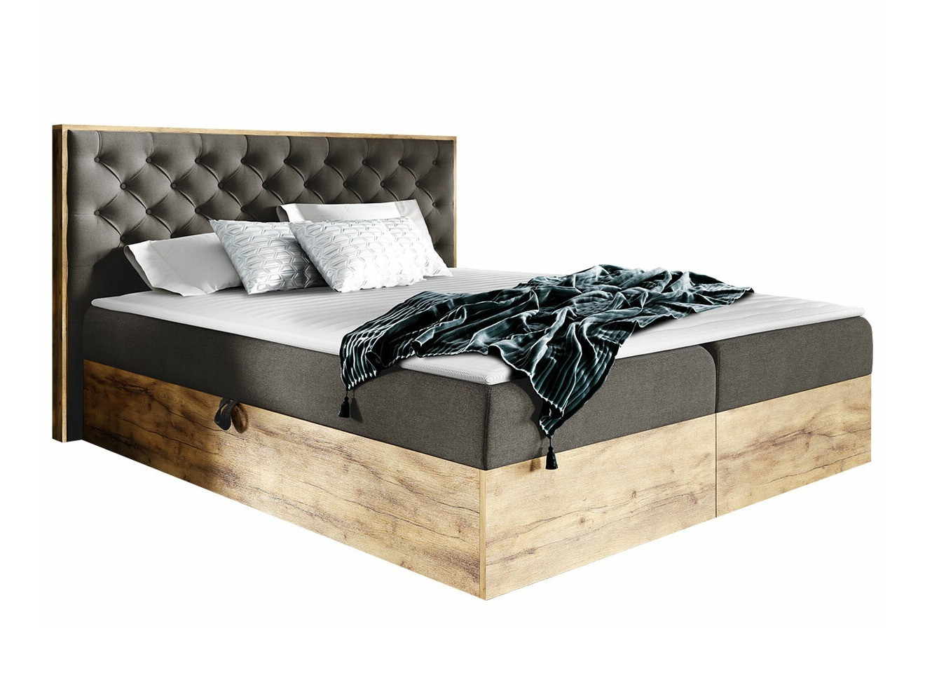 Cama continental Navis I (Carvalho wotan + Faro 5)