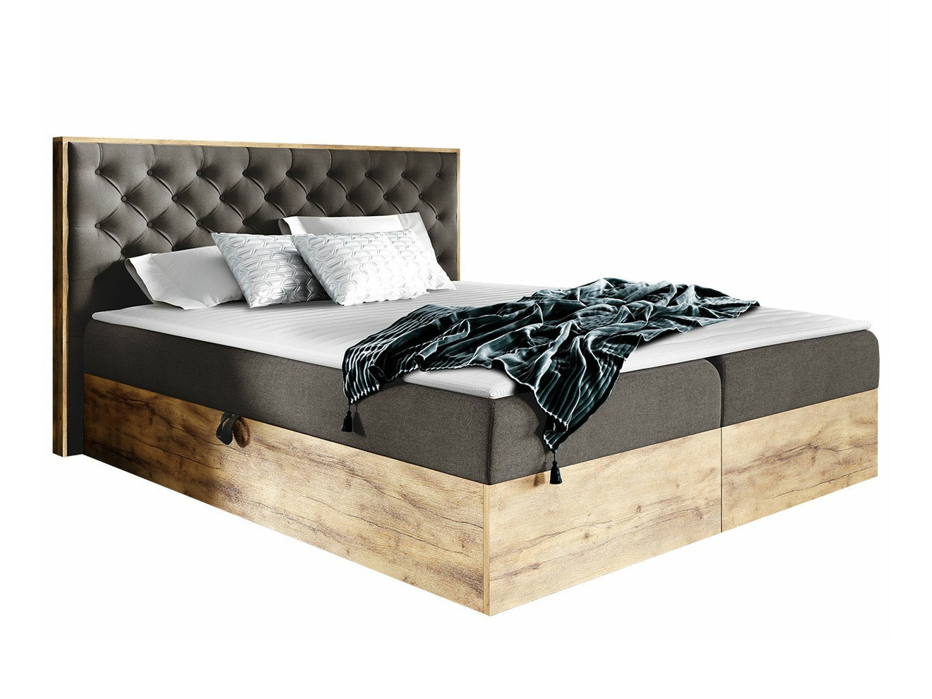 Cama continental Navis I (Carvalho wotan + Faro 5)
