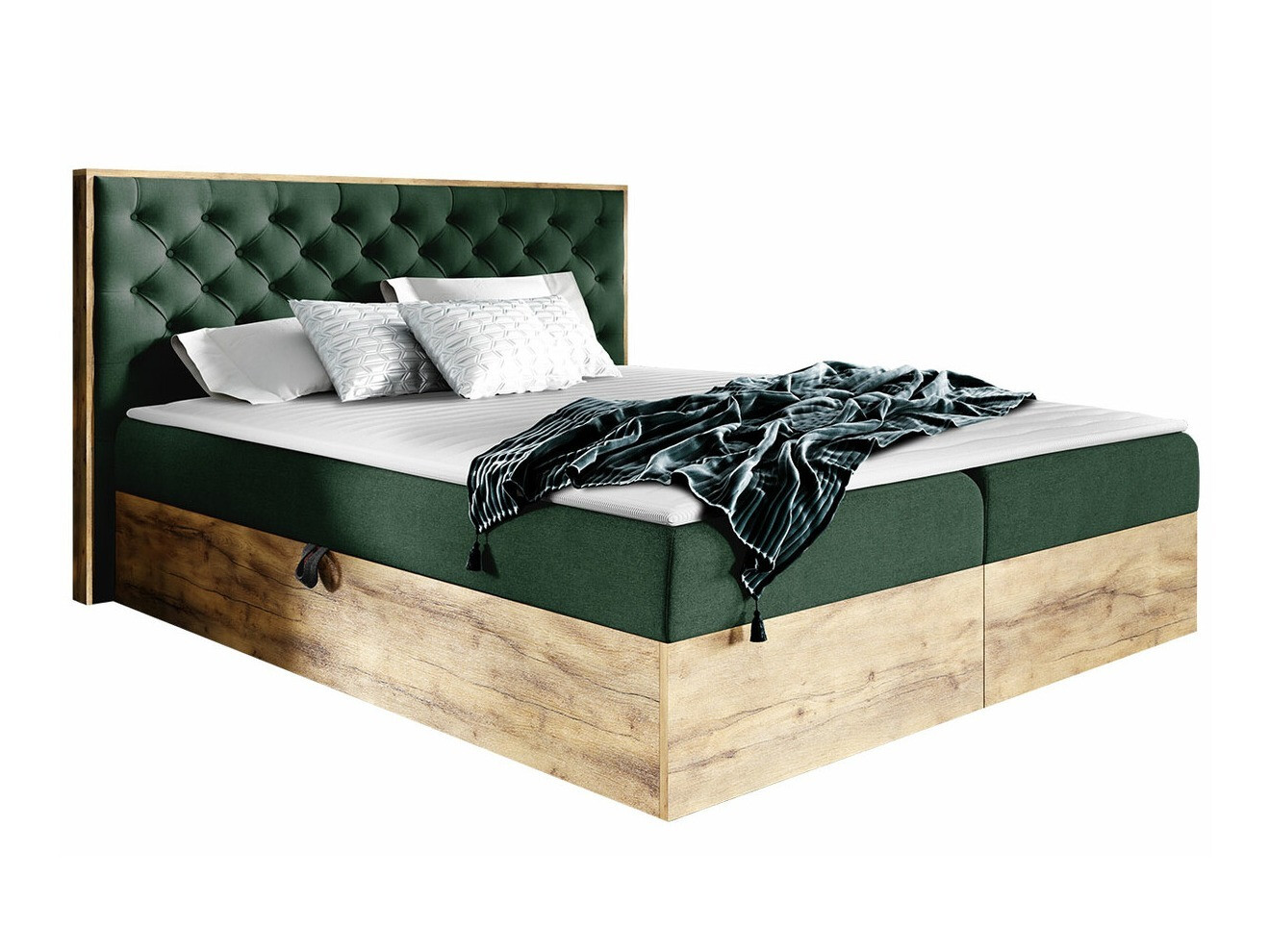 Cama continental Navis I (Carvalho wotan + Faro 7)