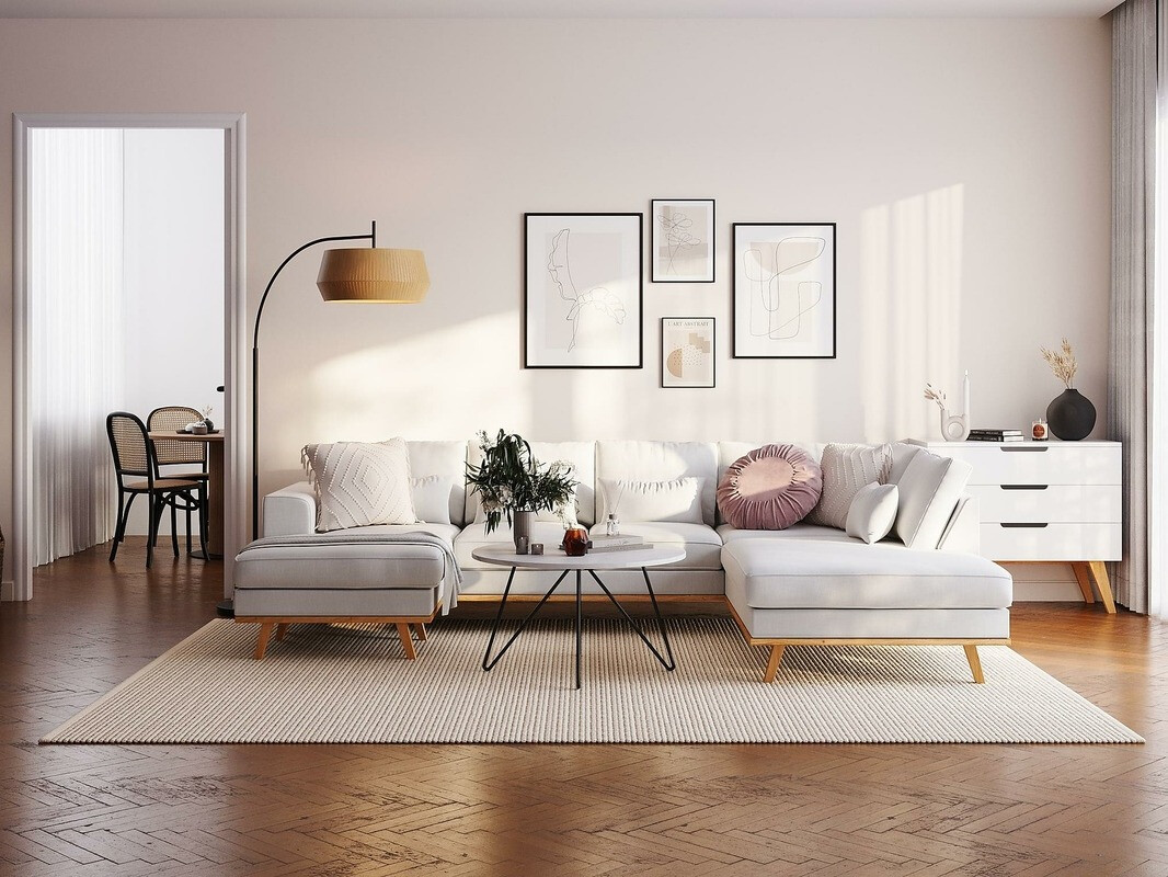 Sofá de canto Floromo 121 (Melva 02)