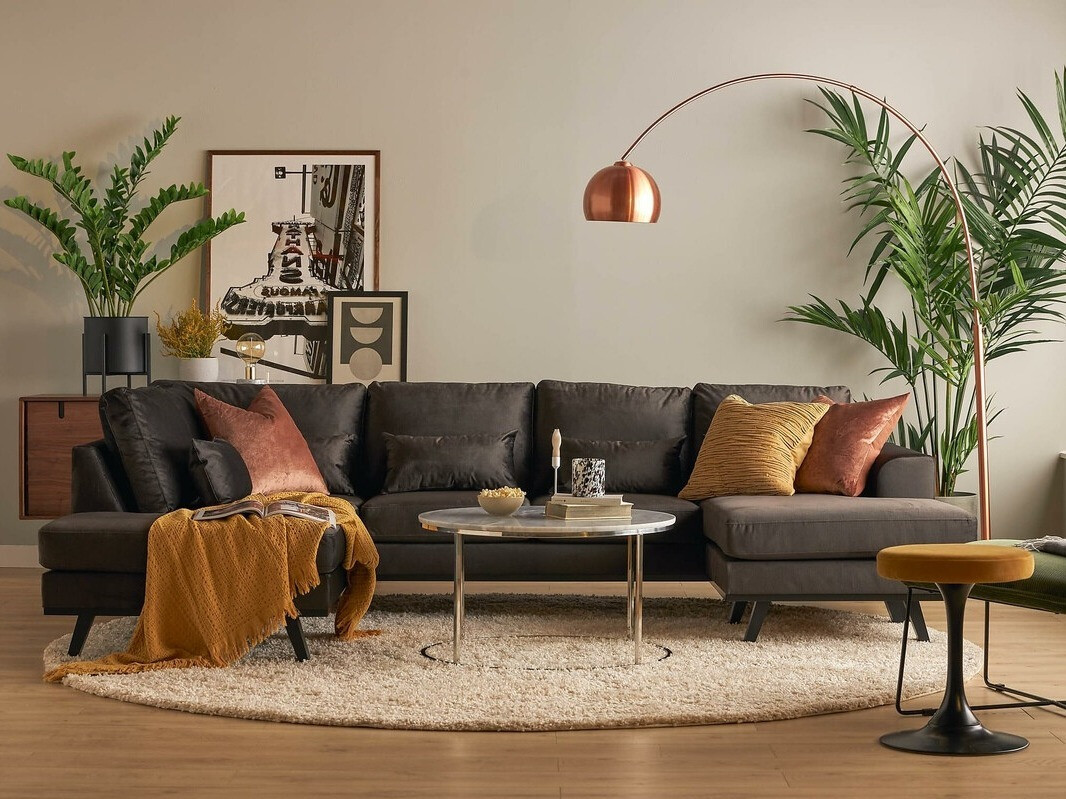 Sofá de canto Floromo 121 (Monolith 95)