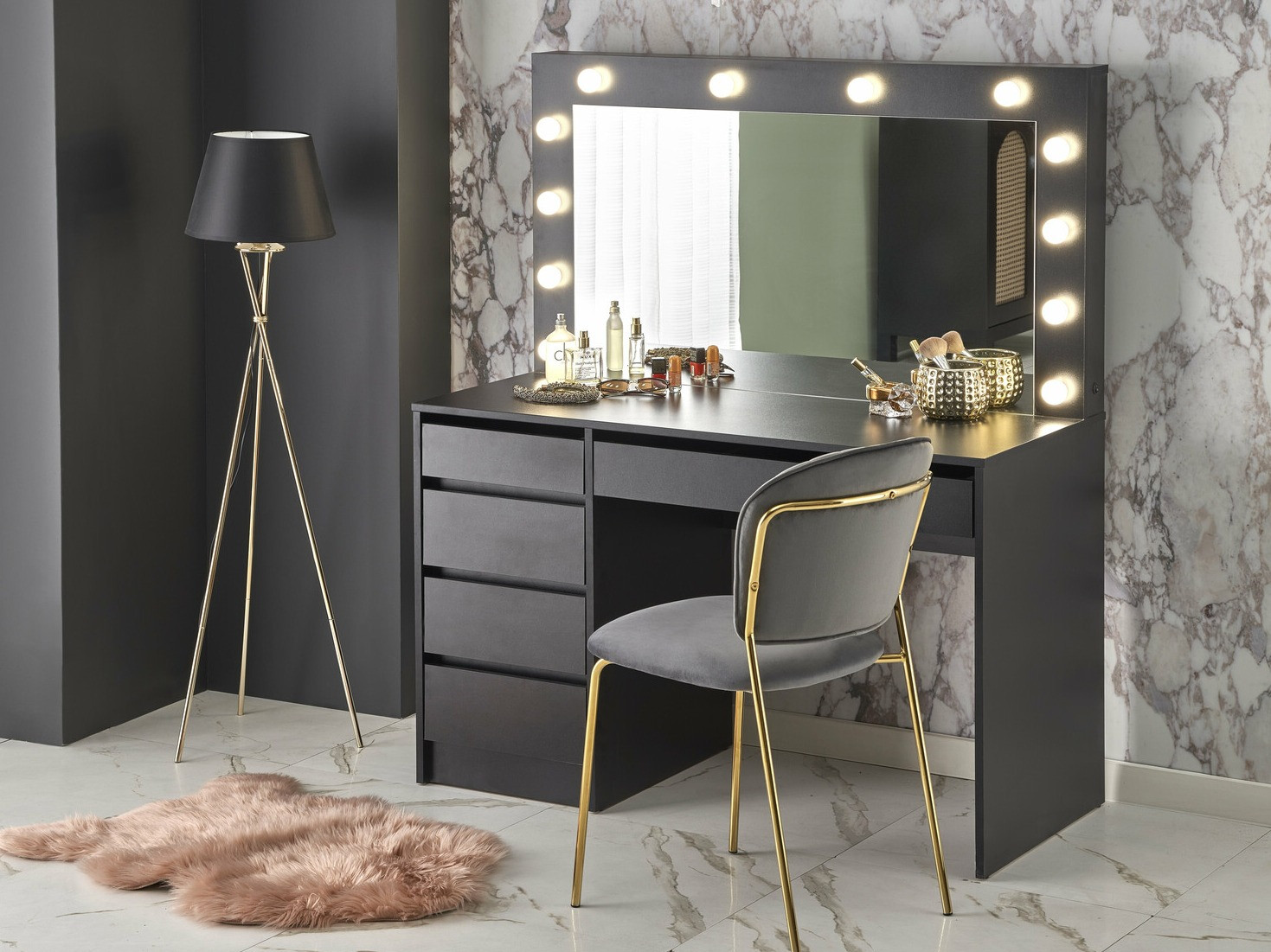 Toucador Houston Gaudium I (Preto)