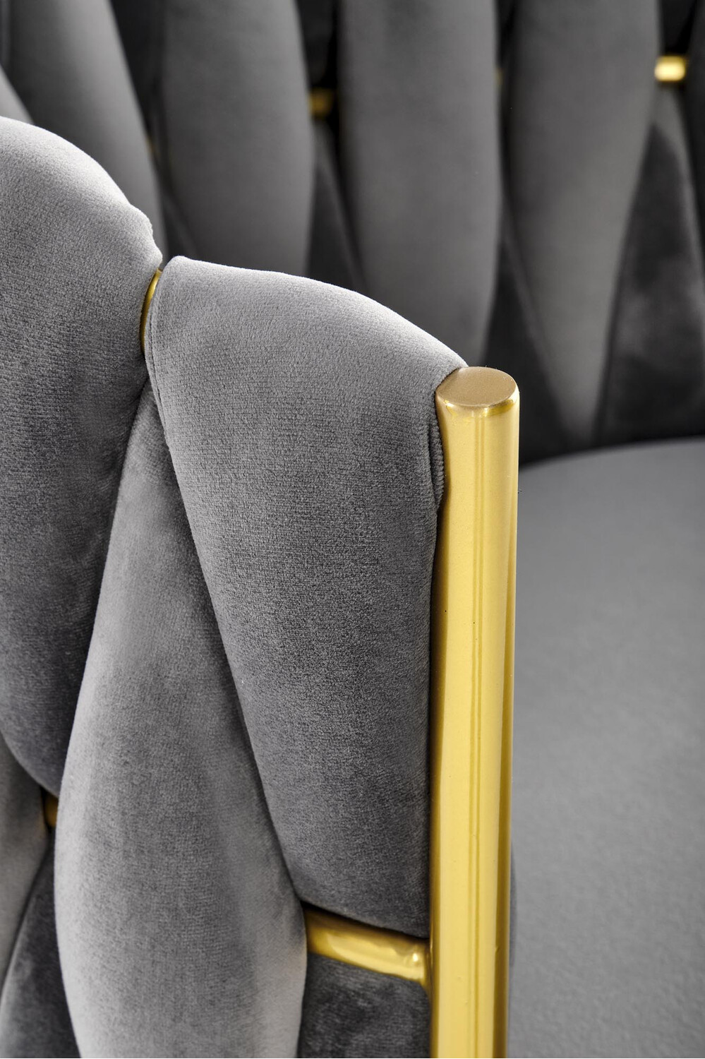 Cadeira Houston 1506 (Cinzento + Dourado)