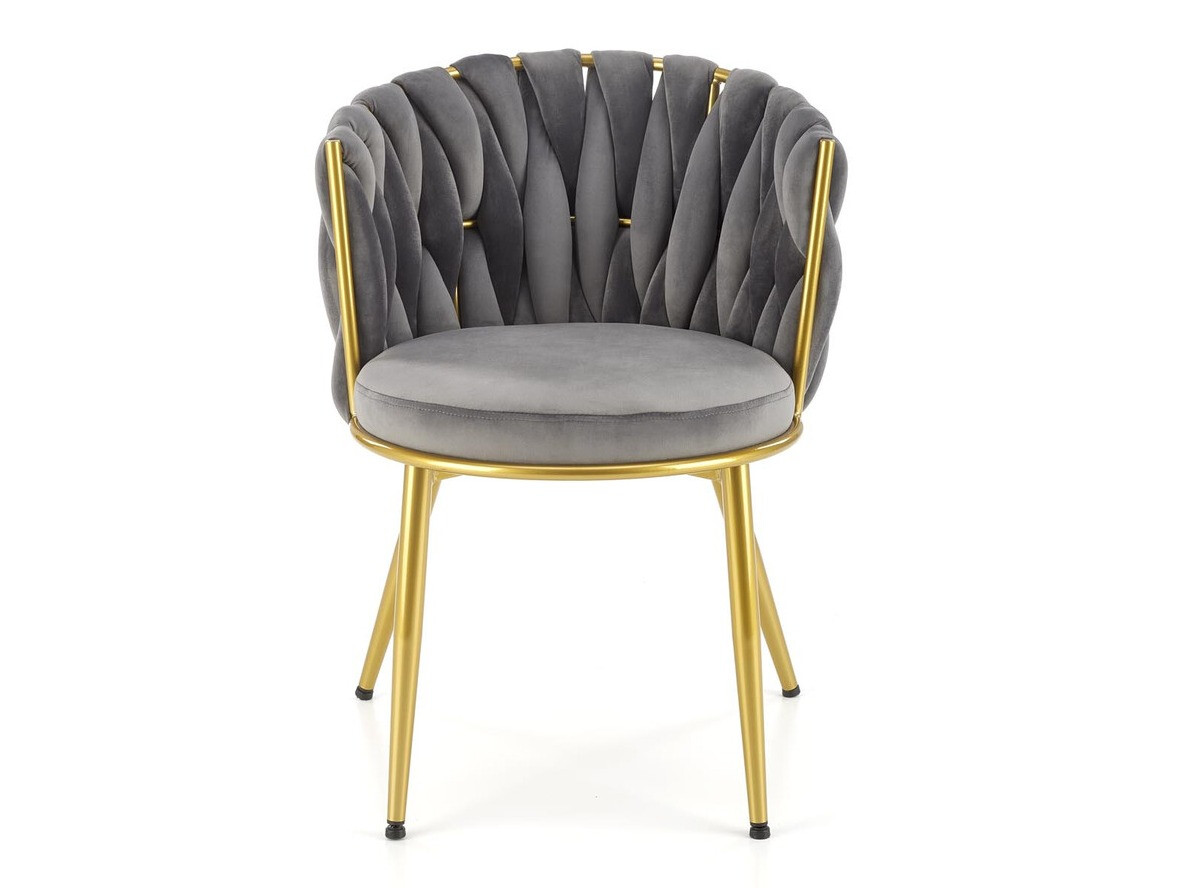 Cadeira Houston 1506 (Cinzento + Dourado)
