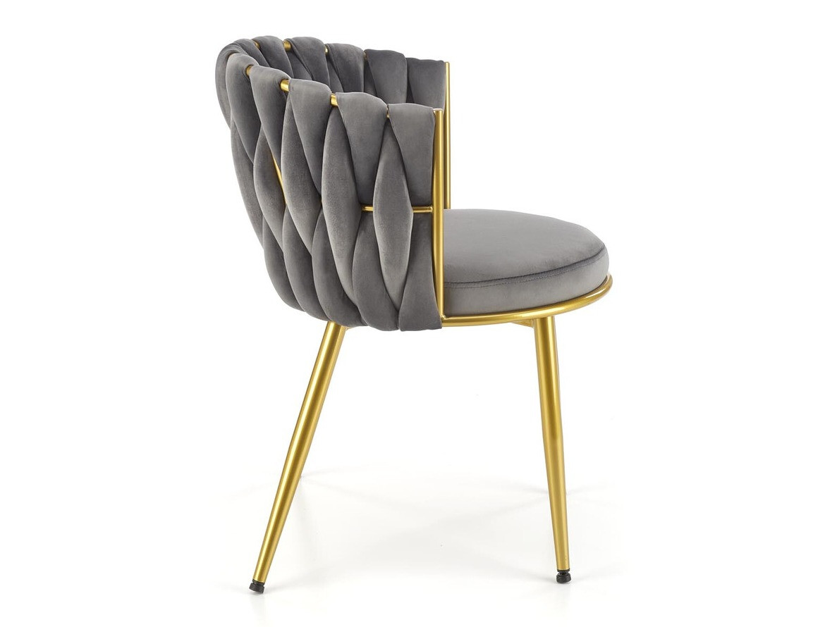 Cadeira Houston 1506 (Cinzento + Dourado)