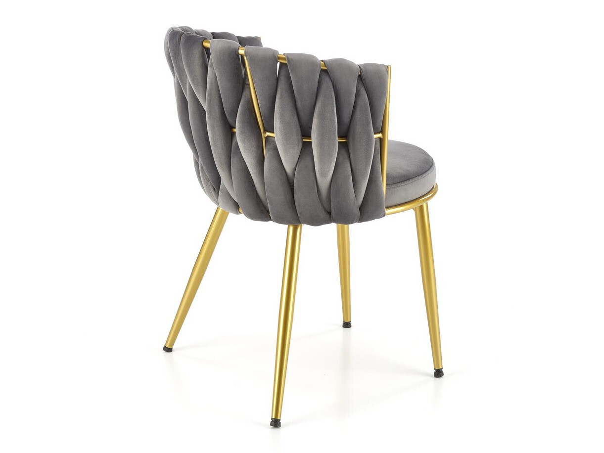 Cadeira Houston 1506 (Cinzento + Dourado)