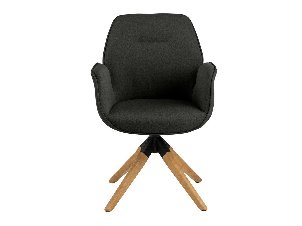 Cadeira Norsica 391 (Cinzento escuro + Madeira clara)