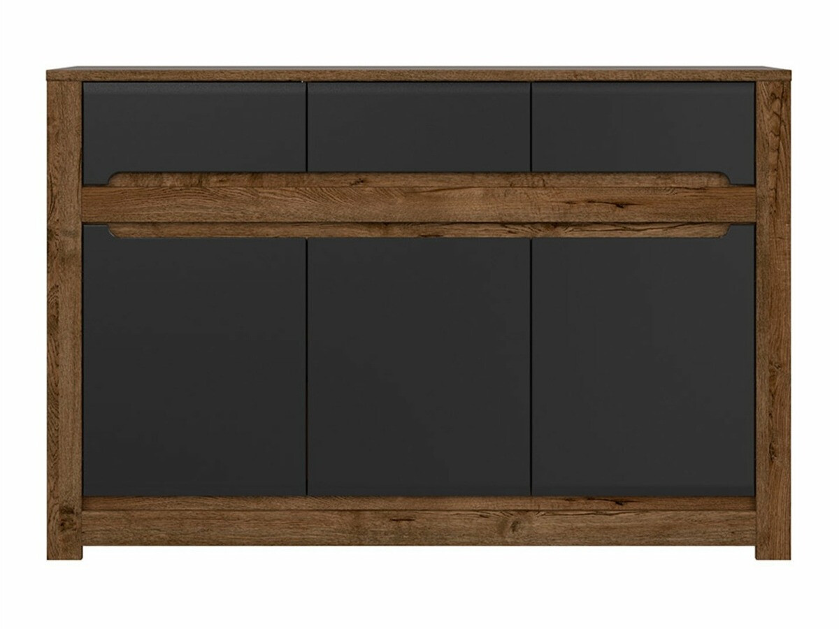 Cómoda Ophevaru 101 (Preto matte + April carvalho)