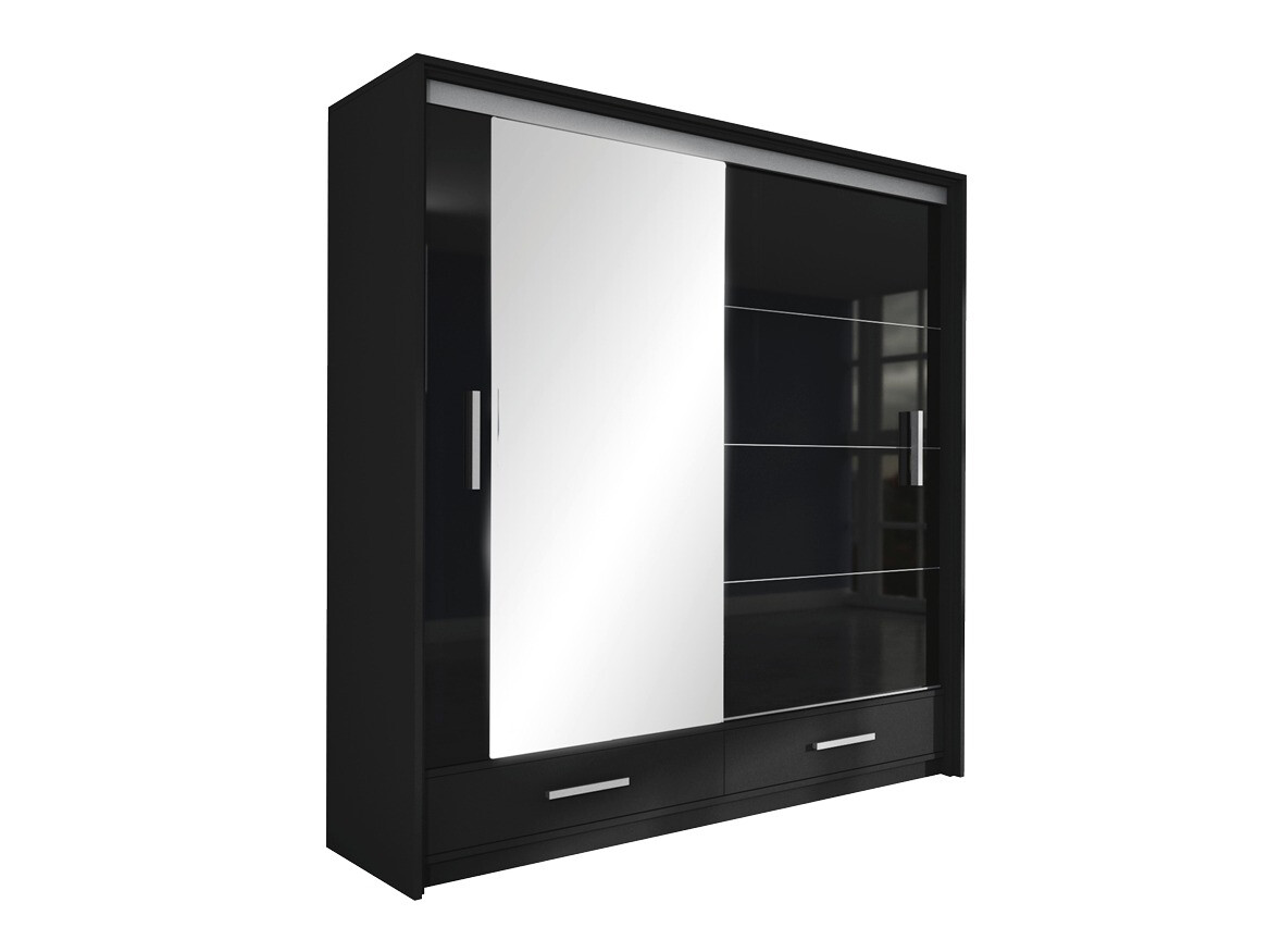 Roupeiro Honolulu 162 (Preto brilhante + Preto)