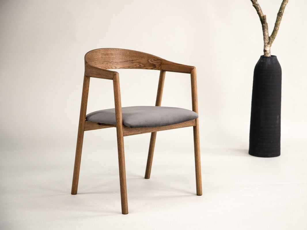 Cadeira Dallas 4939 (Cinzento + Castanho)