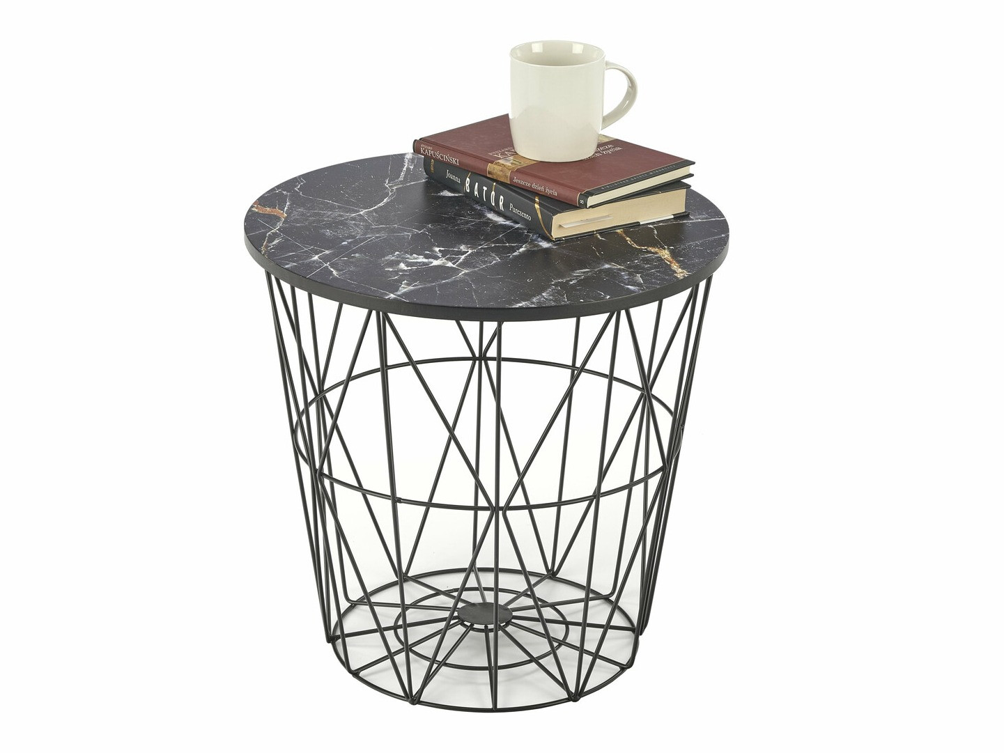 Mesa de centro Houston 1512 (Preto + Mármore preto)