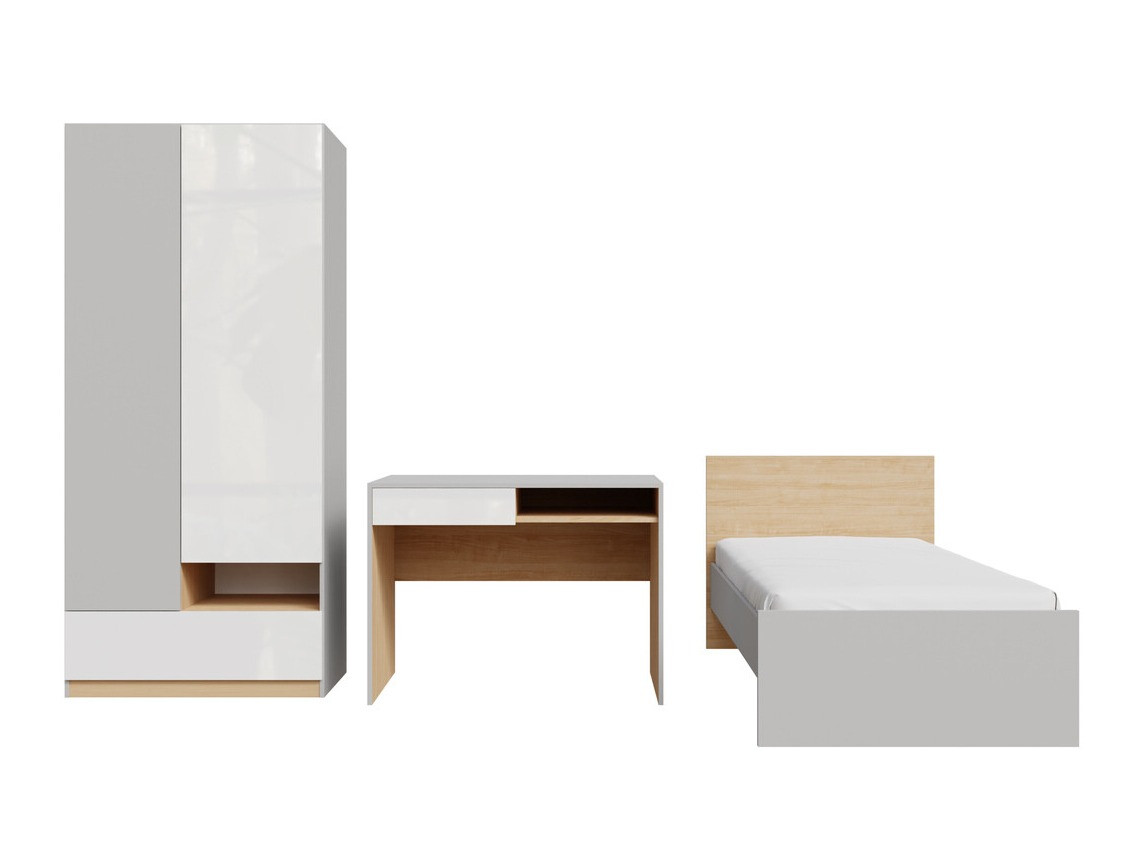 Conjunto de mobiliário Nuevaru 118 (Branco brilhante)