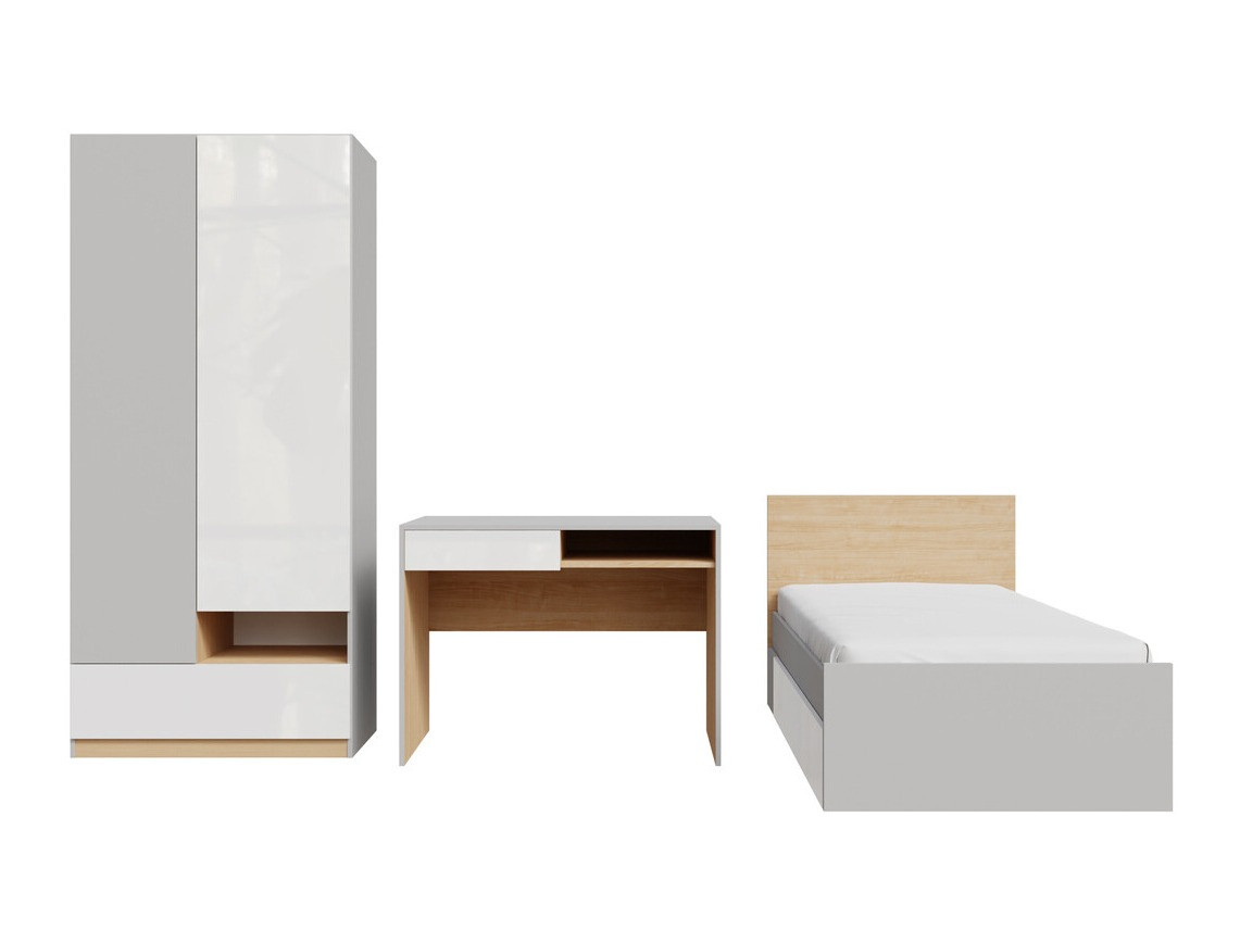 Conjunto de mobiliário Nuevaru 118 (Branco brilhante)